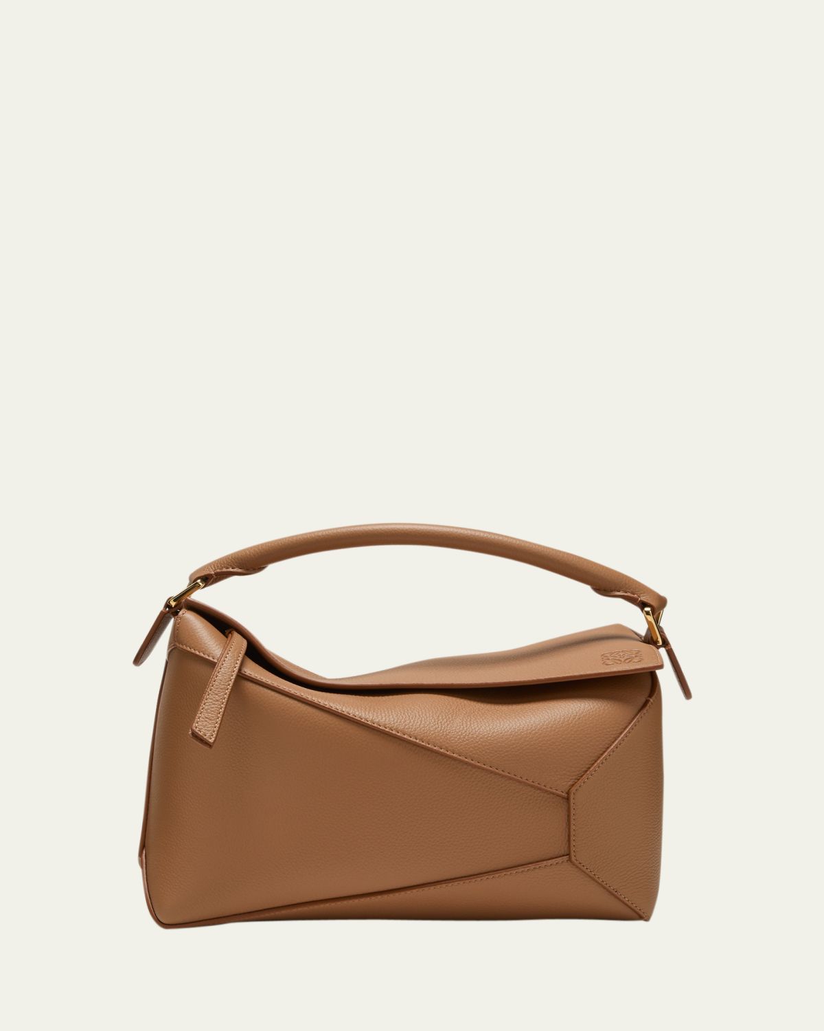 Loewe Puzzle Edge Medium Top-Handle Bag in Soft Grained Leather