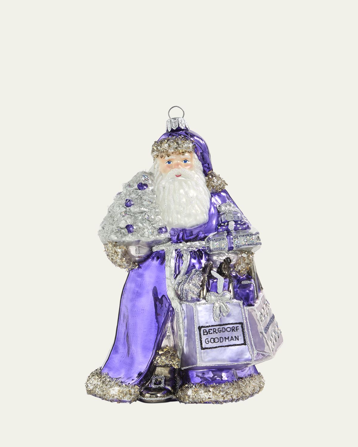 Bergdorf Goodman Shopping Santa Christmas Ornament