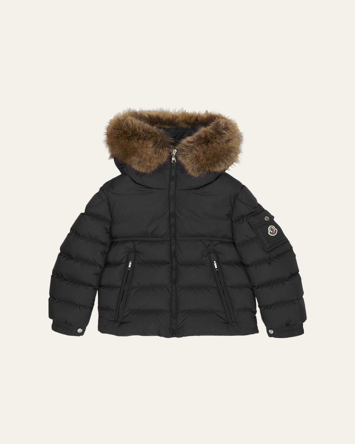 Moncler Boy's Faux Fur Hooded Puffer Jacket, Size 8-14 | Thumbnail 4 Moncler Boy's Faux Fur Hooded Puffer Jacket, Size 8-14 | Thumbnail 4