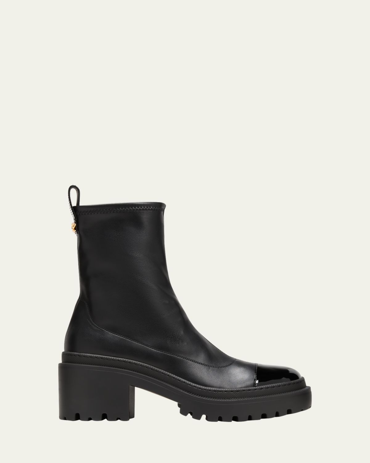 Giuseppe Zanotti Leather Cap-Toe Moto Boots