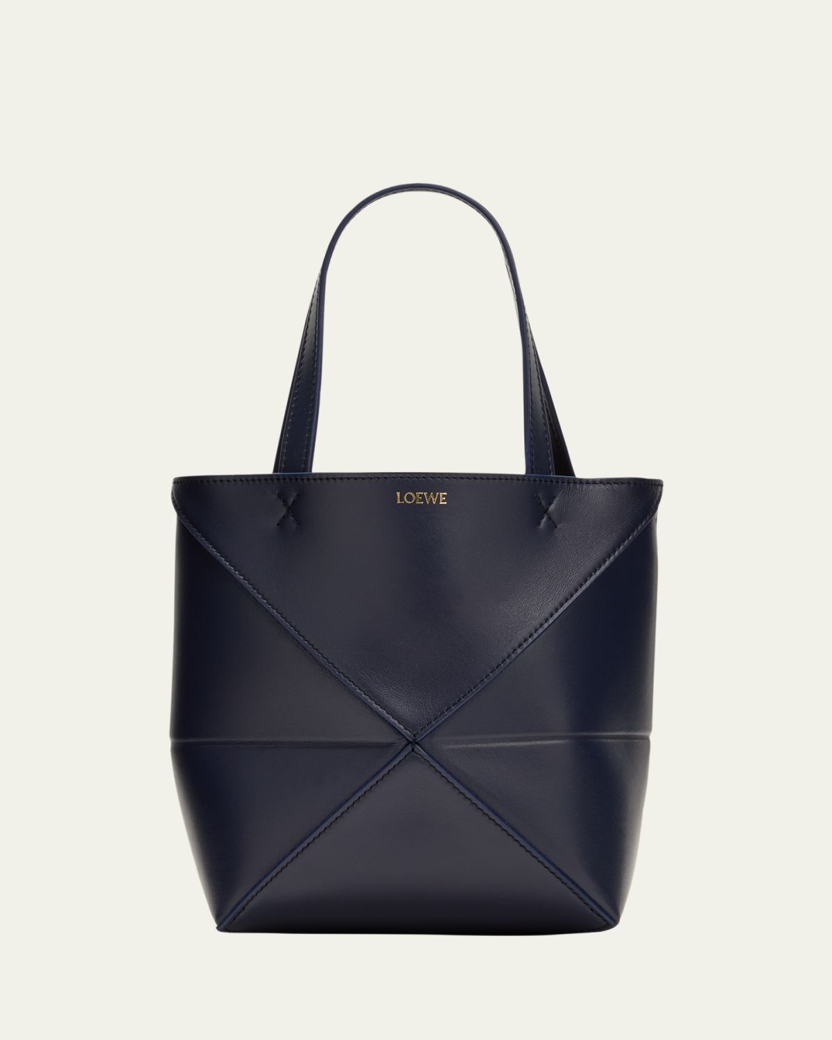 Loewe Puzzle Fold Mini Tote Bag in Shiny Leather | Thumbnail 6