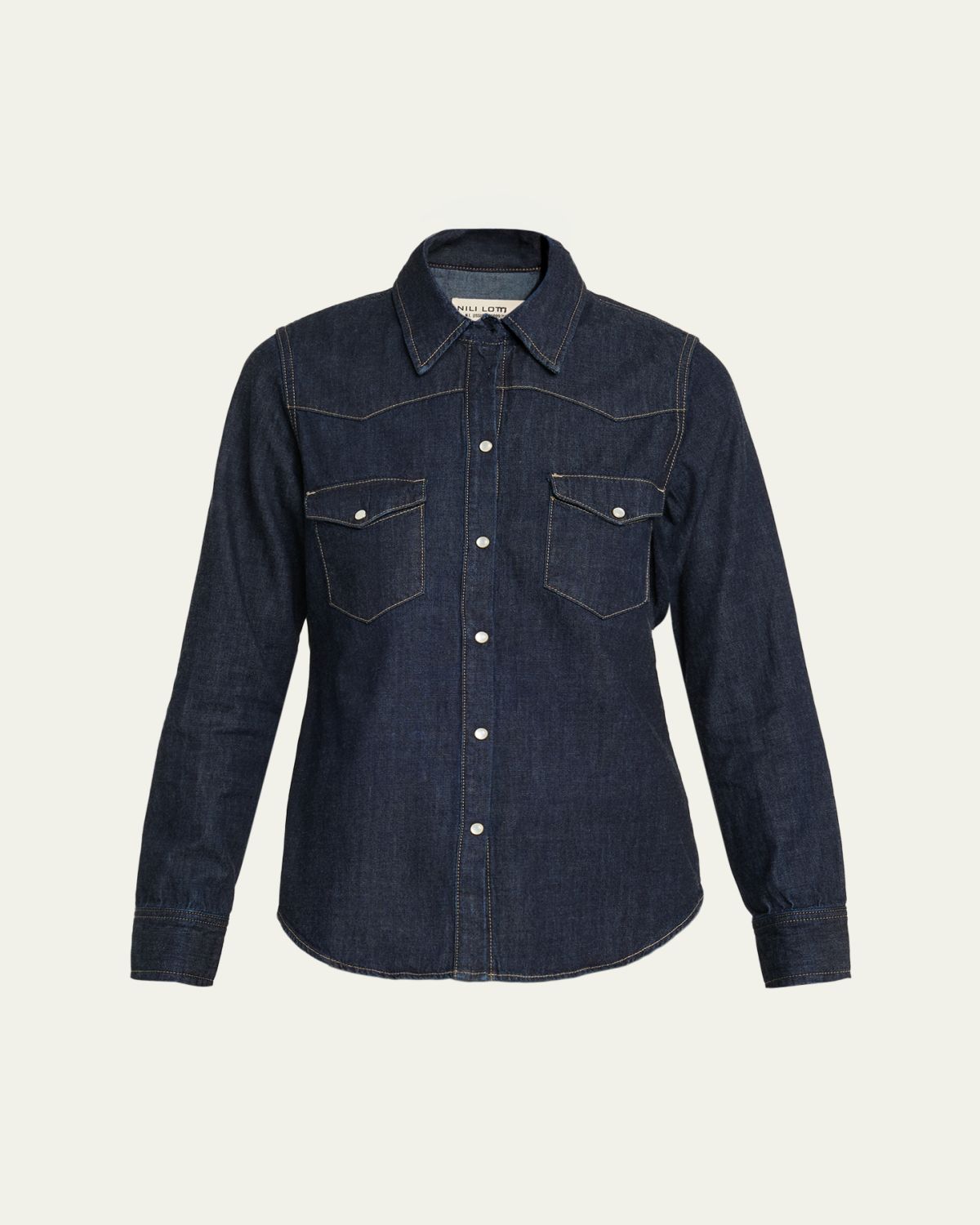 Nili Lotan Travis Denim Western Shirt