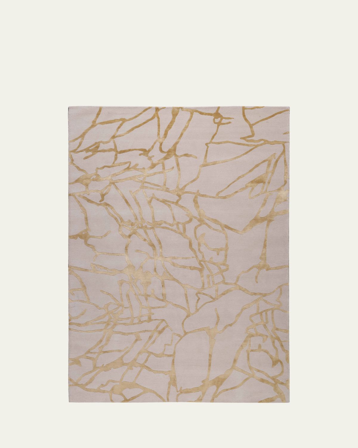 The Rug Company x Kelly Wearstler Tracery Gold Hand-Knotted Rug, 8' x 10'