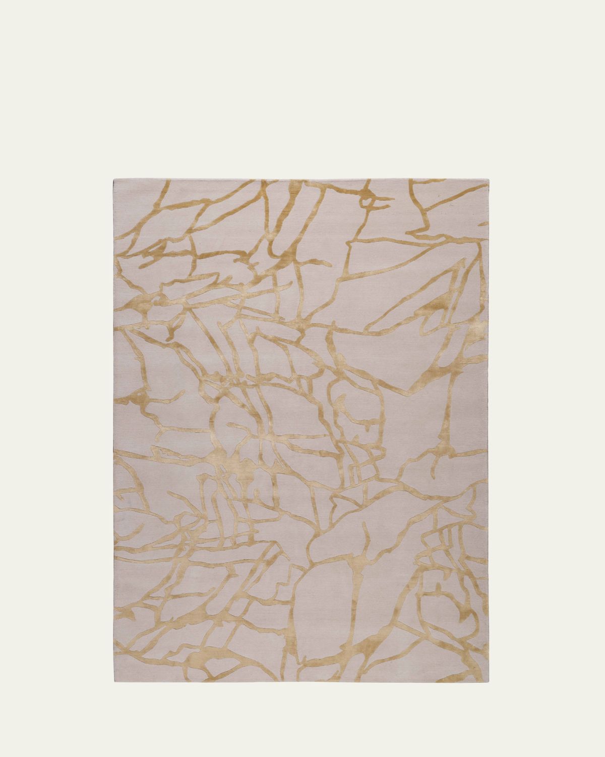 The Rug Company x Kelly Wearstler Tracery Gold Hand-Knotted Rug, 9' x 12'