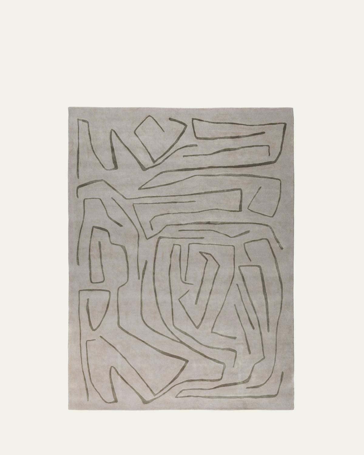 The Rug Company x Kelly Wearstler Tableau Pewter Hand-Knotted Rug, 8' x 10'