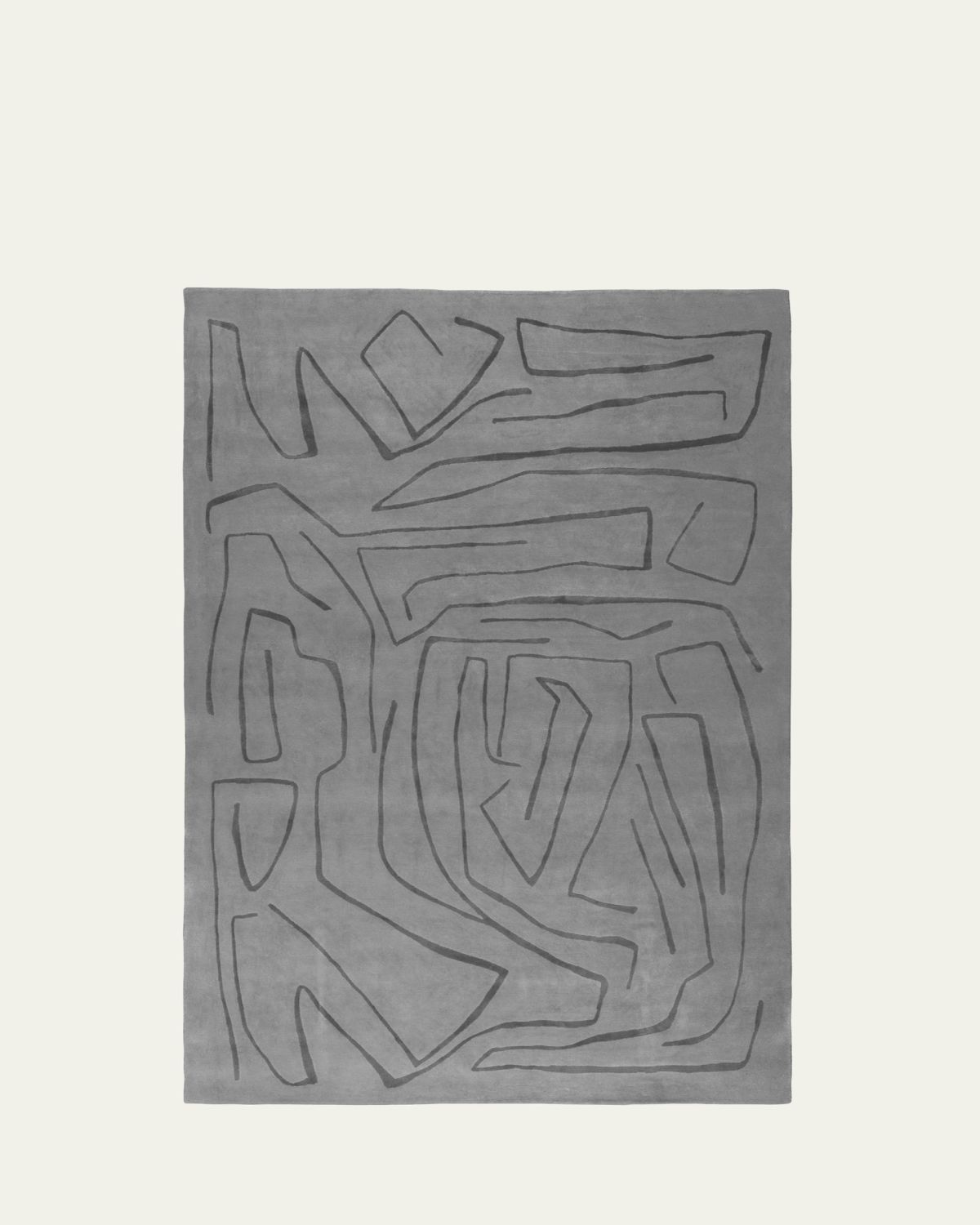 The Rug Company x Kelly Wearstler Tableau Blue Smoke Hand-Knotted Rug, 6' x 9'