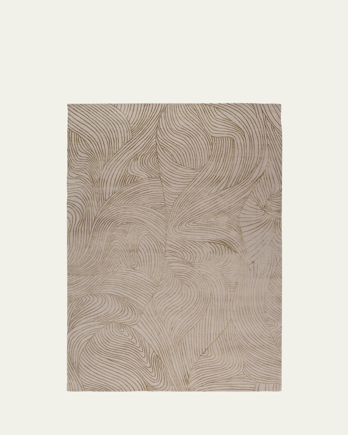 The Rug Company x Adam Hunter Waves Honey Hand-Knotted Rug, 6' x 9'