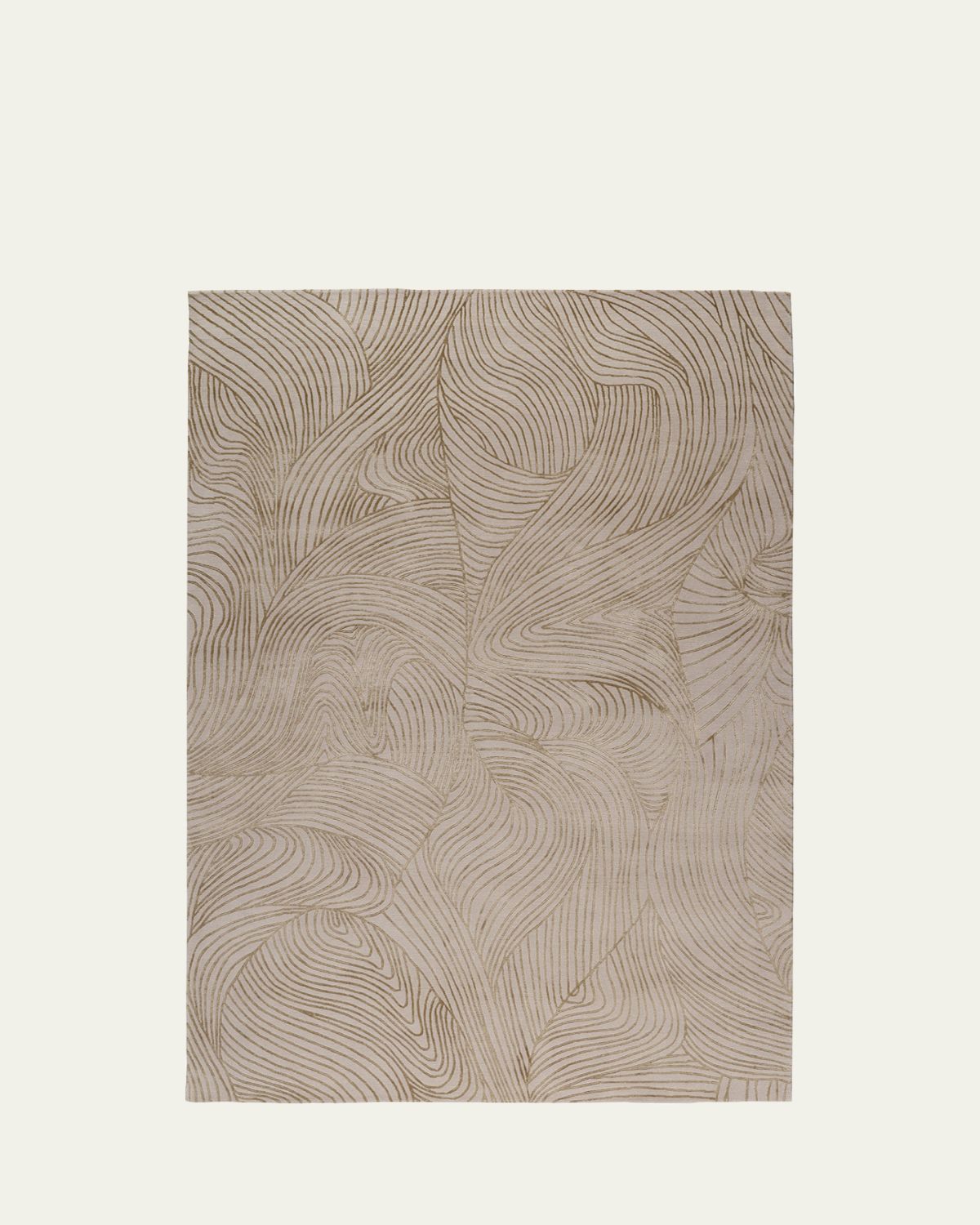 The Rug Company x Adam Hunter Waves Honey Hand-Knotted Rug, 8' x 10'