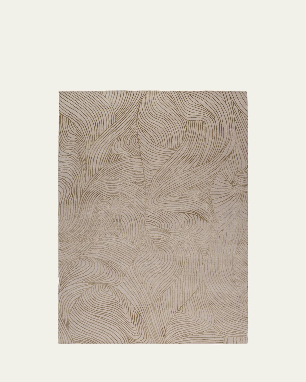 The Rug Company x Adam Hunter Waves Honey Hand-Knotted Rug, 9' x 12'