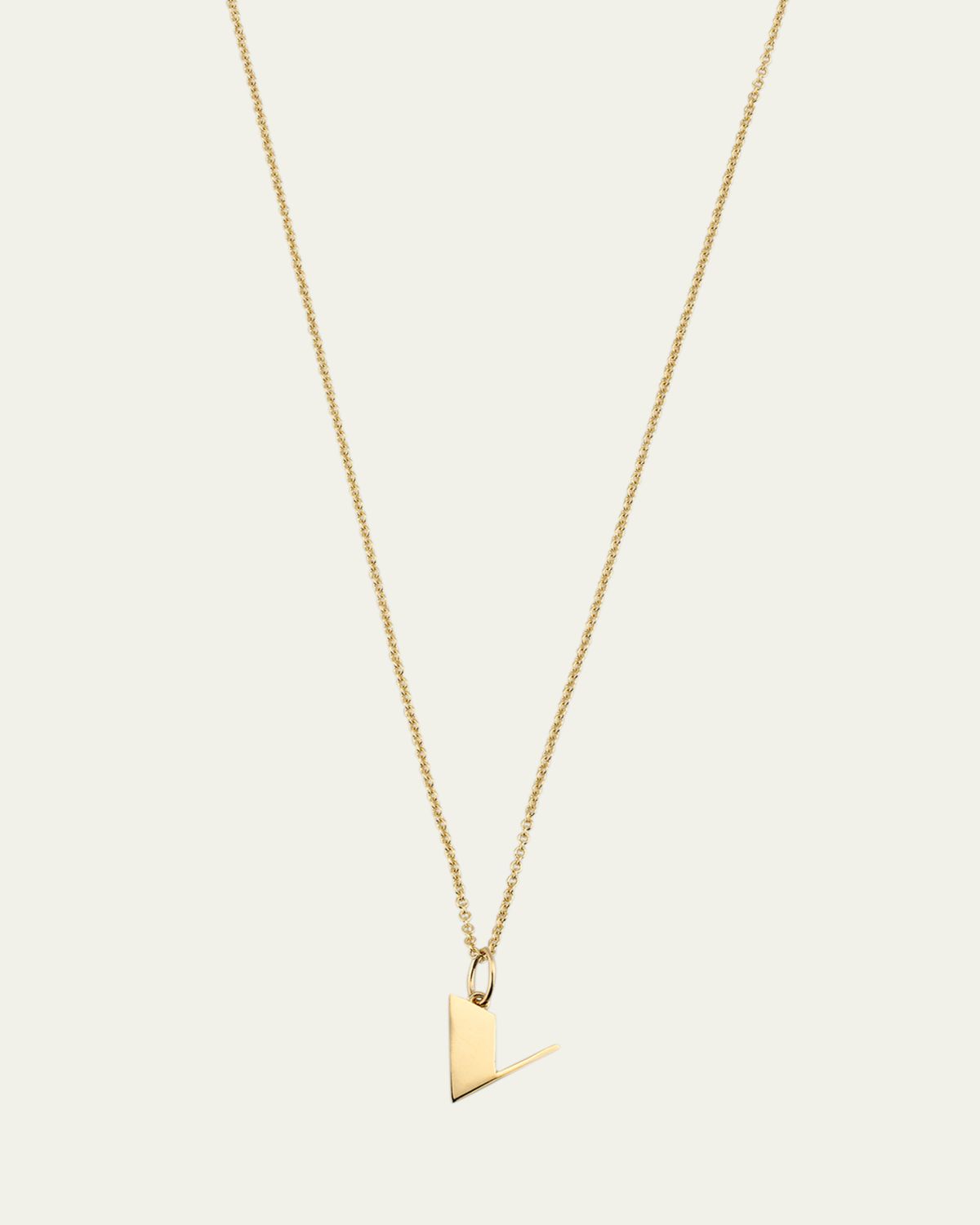 Sydney Evan 14K Pure Block Initial Necklace | Thumbnail 4