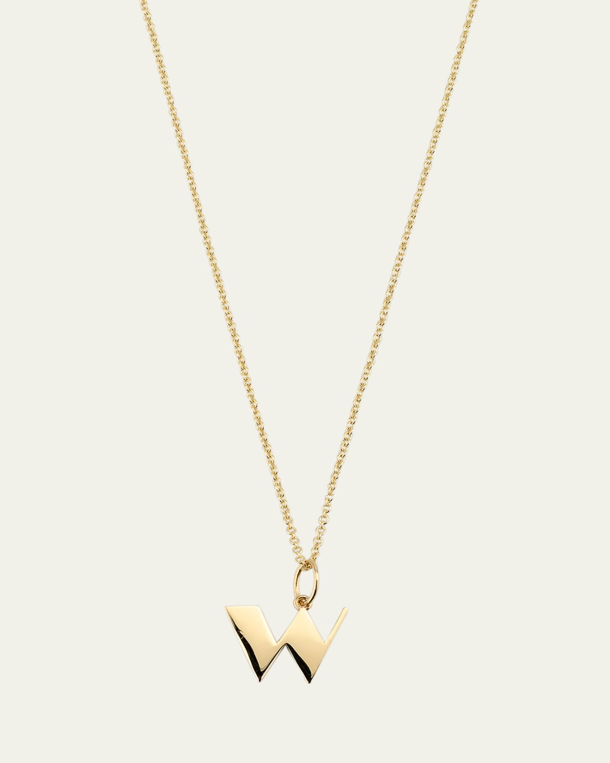 Sydney Evan 14K Pure Block Initial Necklace