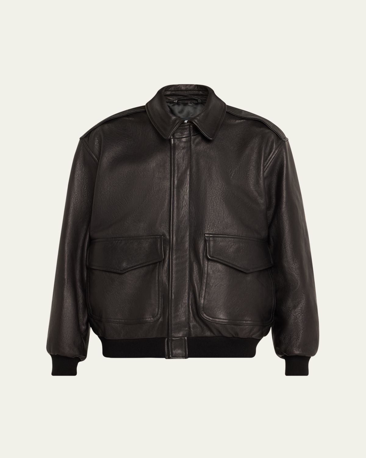 HOMMEGIRLS Leather Bomber Jacket