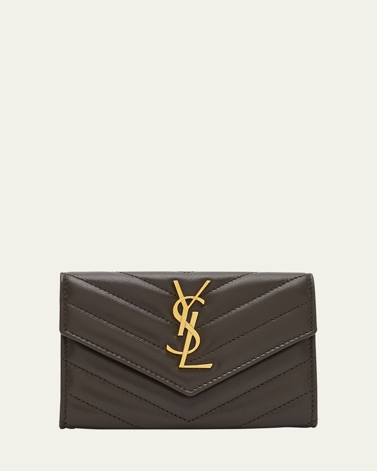 Saint Laurent YSL Monogram Small Flap Wallet in Smooth Leather | Thumbnail 9