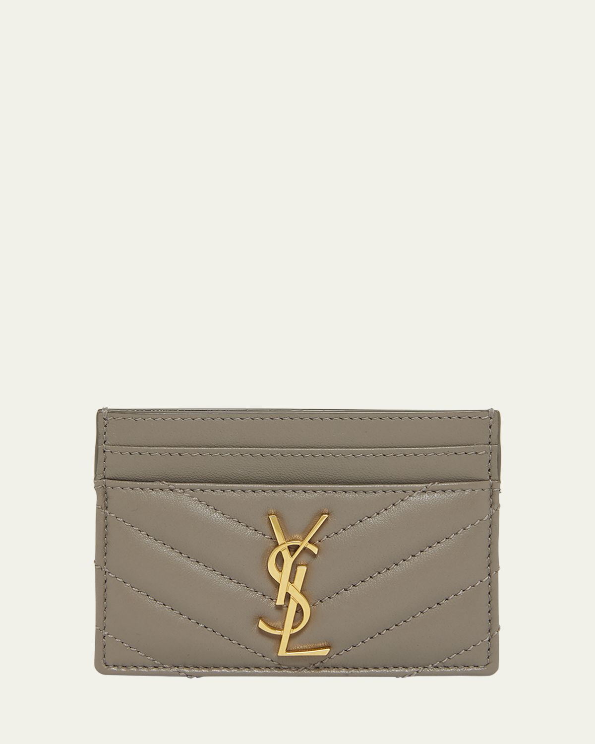 Saint Laurent Cassandre YSL Monogram Card Case in Quilted Smooth Leather | Thumbnail 11