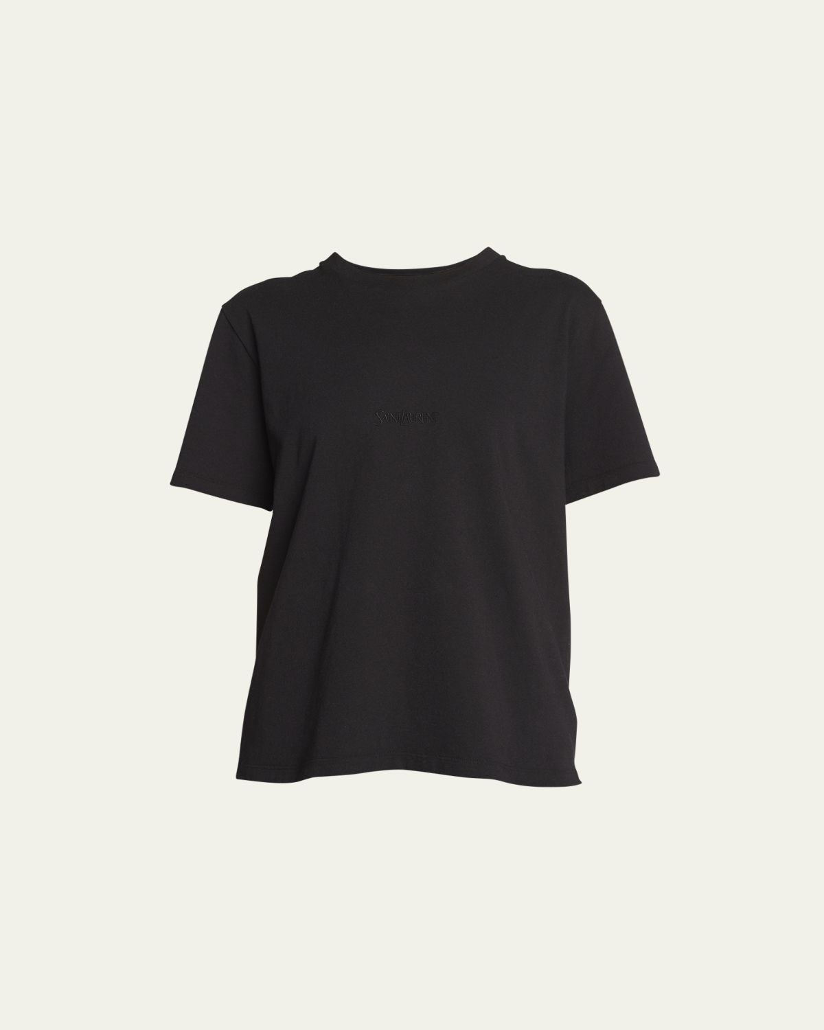 Saint Laurent Logo Embroidered T-Shirt