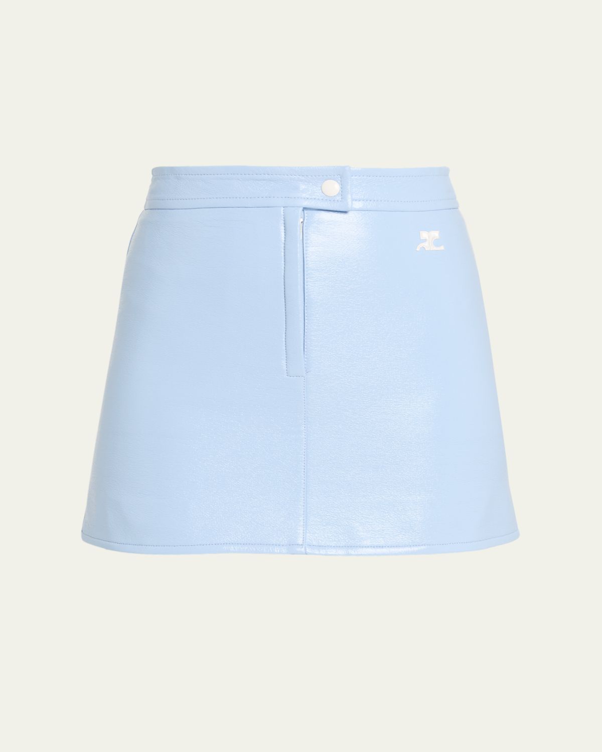 Courreges Reedition Vinyl Mini Skirt