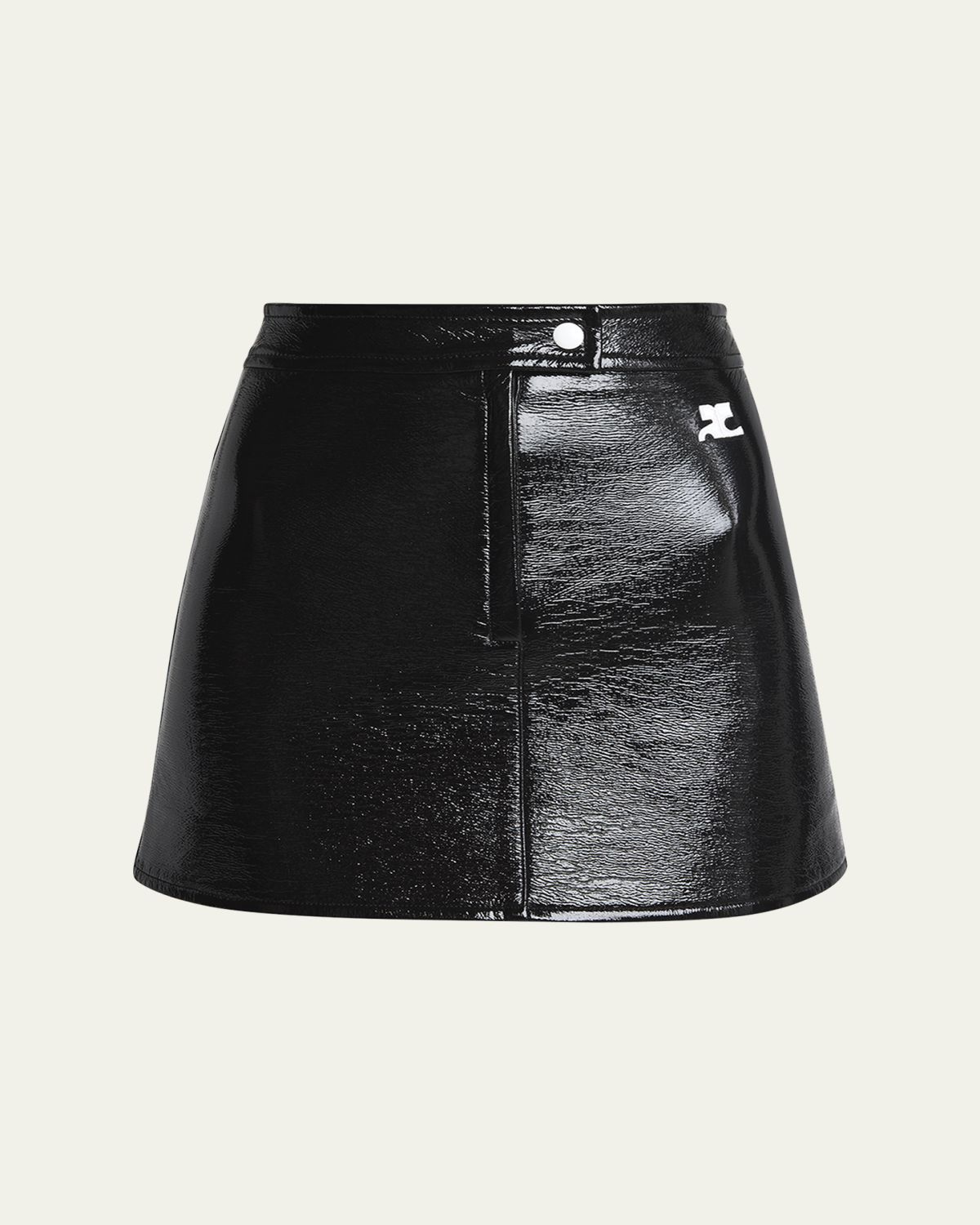 Courreges Reedition Vinyl Mini Skirt