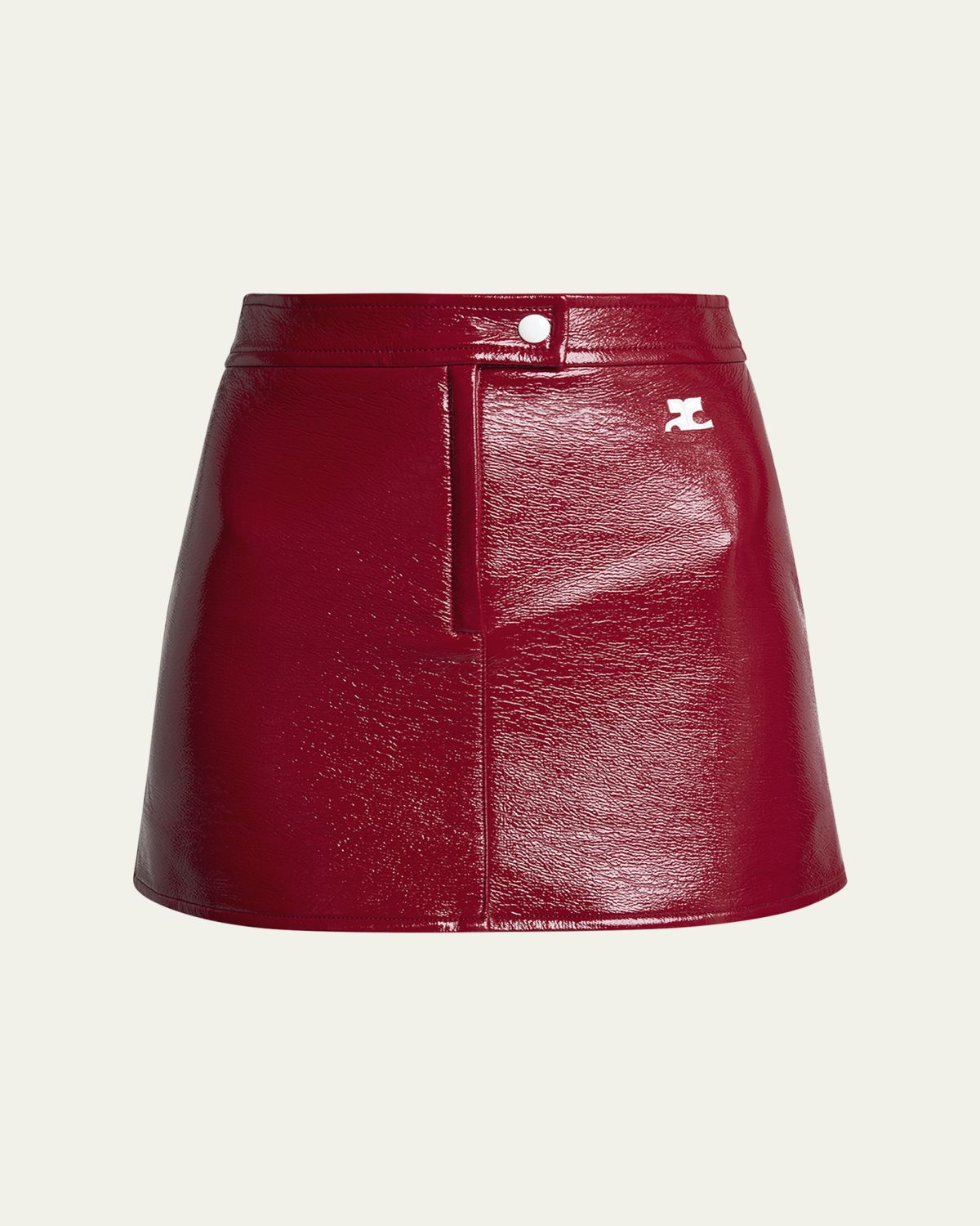 Courreges Reedition Vinyl Mini Skirt