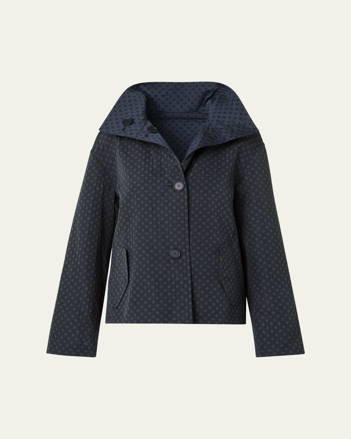 Akris punto Polka-Dot Single-Breasted Jacket | Thumbnail 6