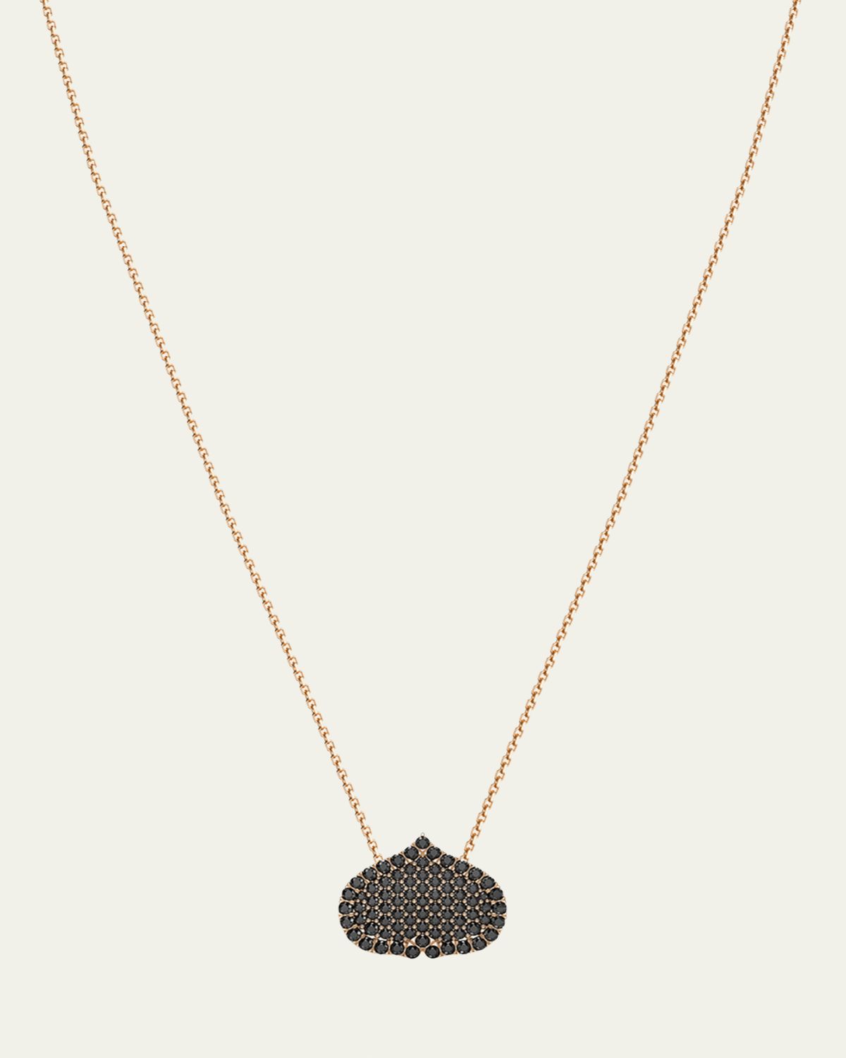 KAMAL Eye Adore Black Diamond Pave Pendant Necklace, 15mm