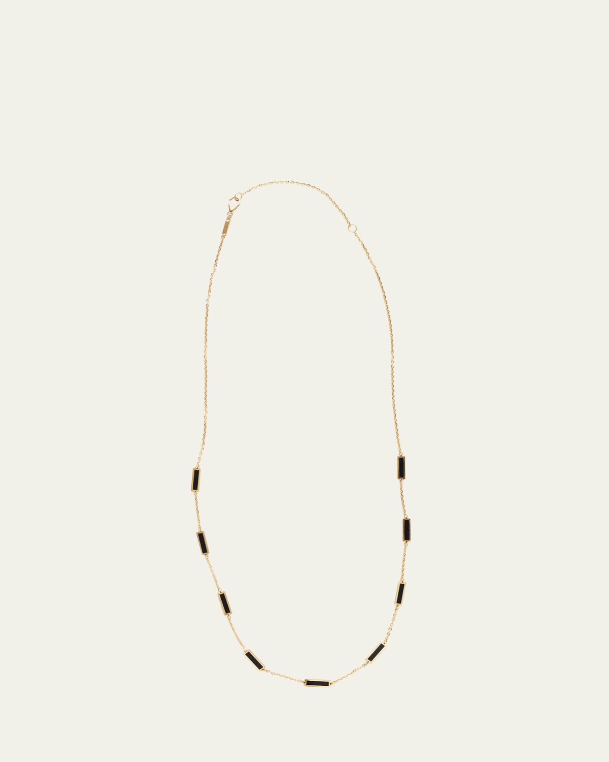 KAMAL Bar Chain Necklace with Gemstones