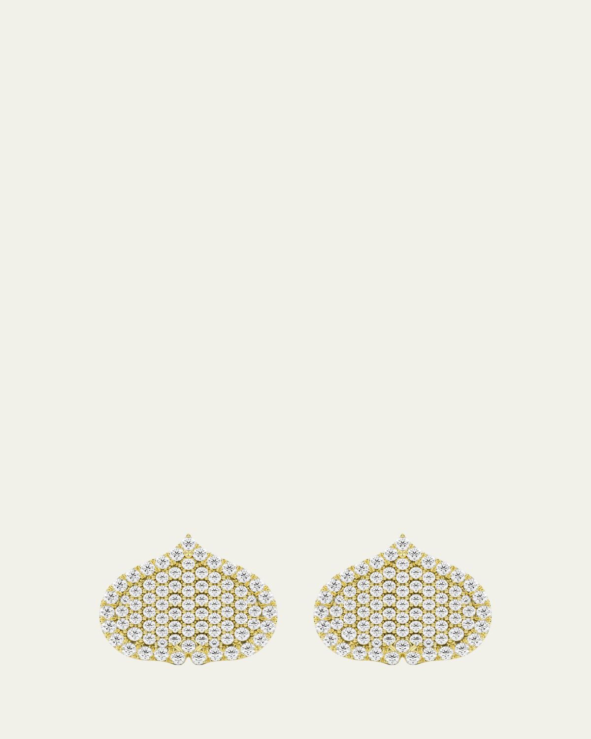 KAMAL Eye Adore Stud Earrings in Gold and White Diamonds, 15mm | Thumbnail 3 KAMAL Eye Adore Stud Earrings in Gold and White Diamonds, 15mm | Thumbnail 3