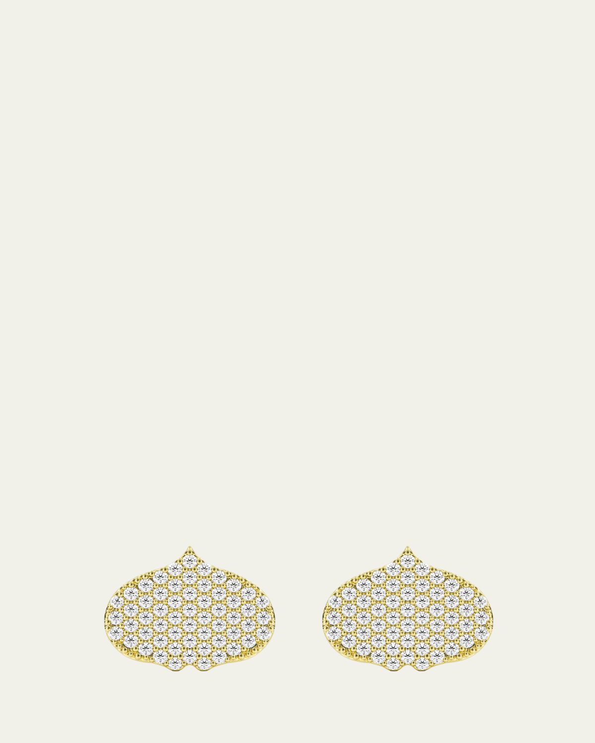 KAMAL Eye Adore Stud Earrings in Gold and White Diamonds, 12mm | Thumbnail 3 KAMAL Eye Adore Stud Earrings in Gold and White Diamonds, 12mm | Thumbnail 3