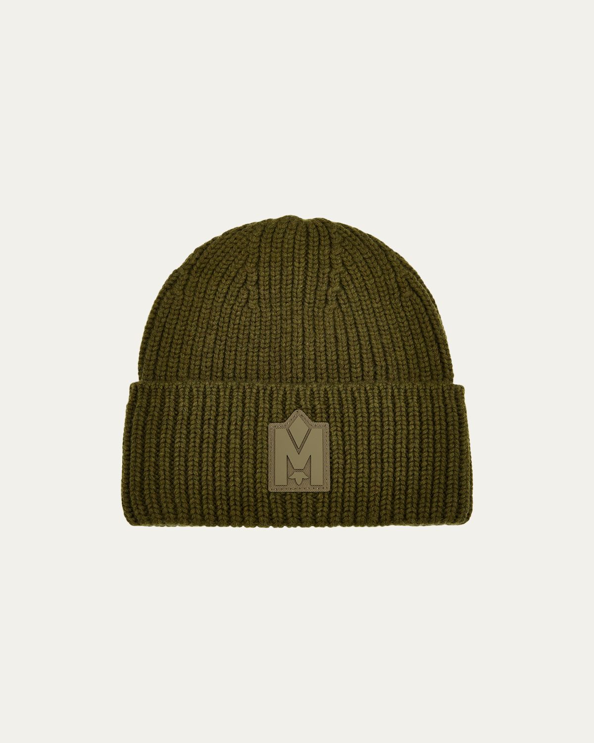 Mackage Men's M-Logo Patch Beanie Hat