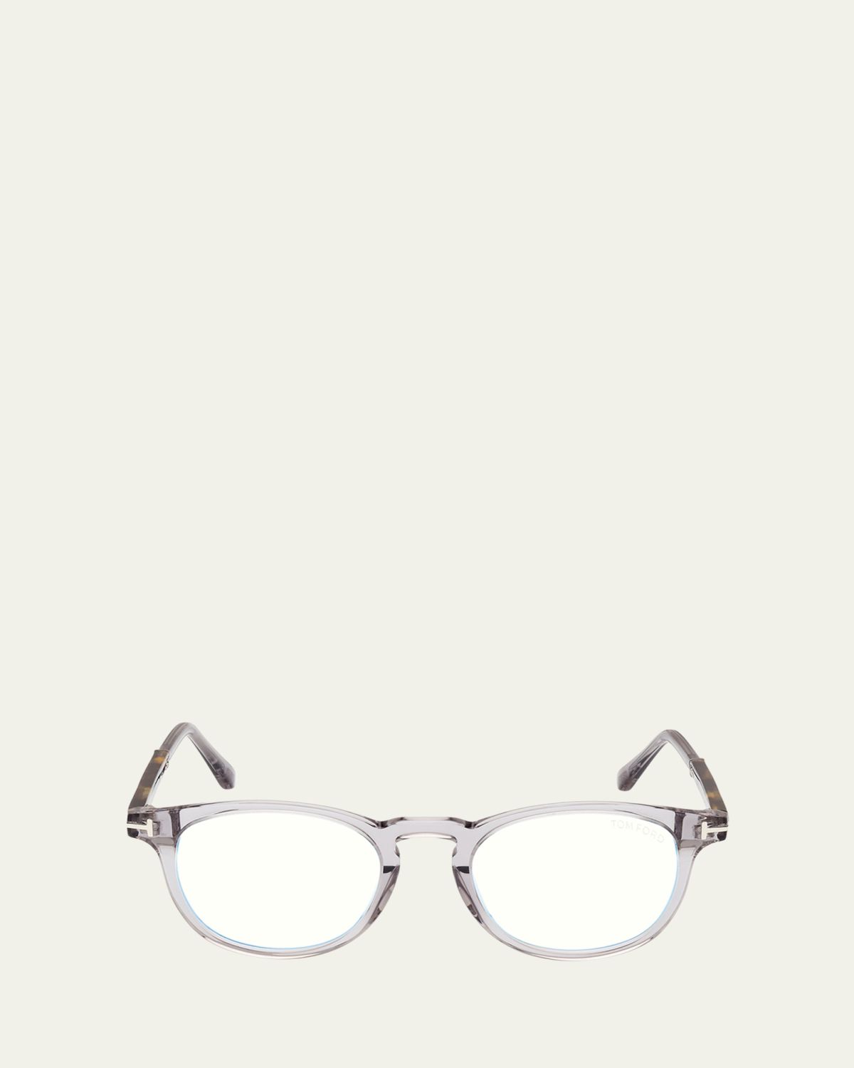 TOM FORD Men's Blue Light Blocking Acetate Round Optical Glasses