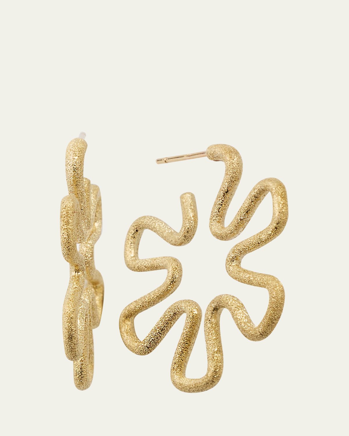 Bea Bongiasca Margherita 9K Yellow Gold Medium Daisy Earrings