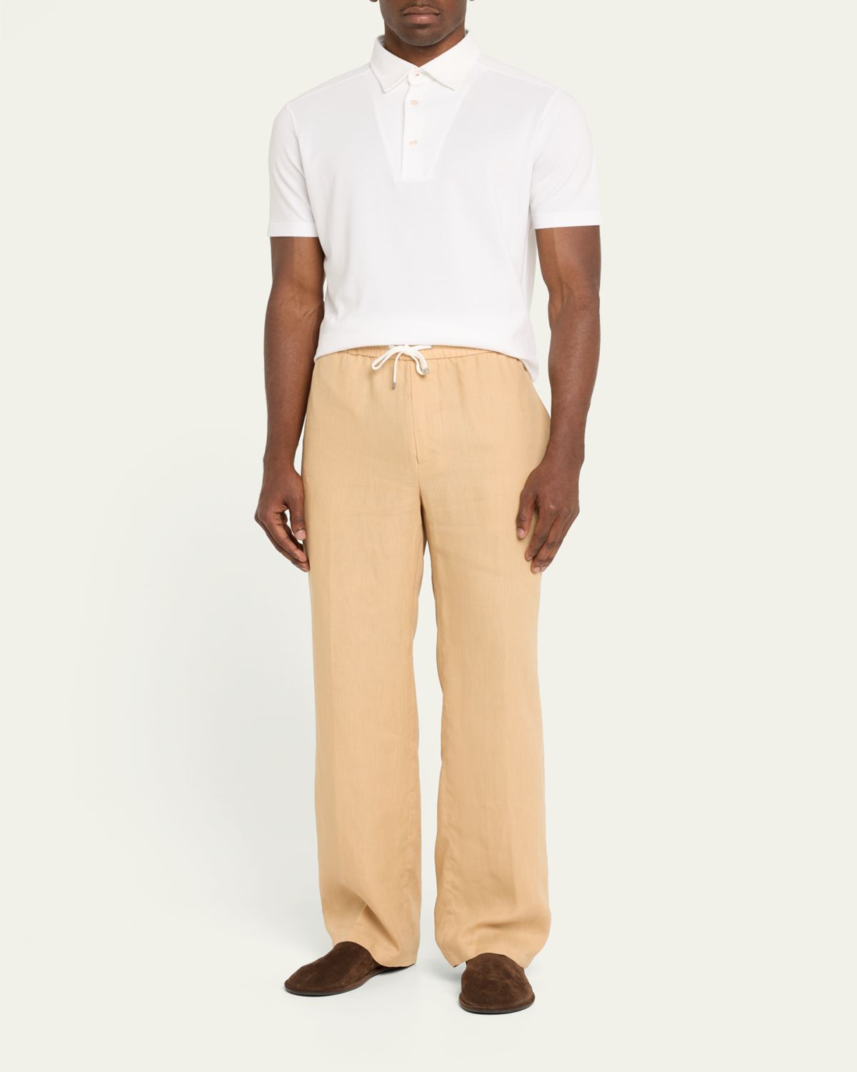 Loro Piana Men's Cotton Pique Polo Shirt | Thumbnail 2 Loro Piana Men's Cotton Pique Polo Shirt | Thumbnail 2