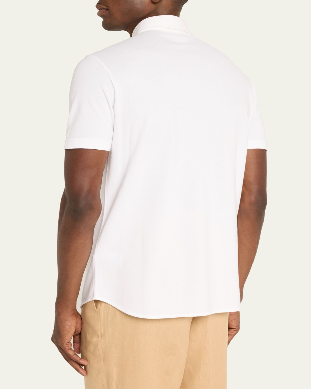 Loro Piana Men's Cotton Pique Polo Shirt | Thumbnail 3 Loro Piana Men's Cotton Pique Polo Shirt | Thumbnail 3