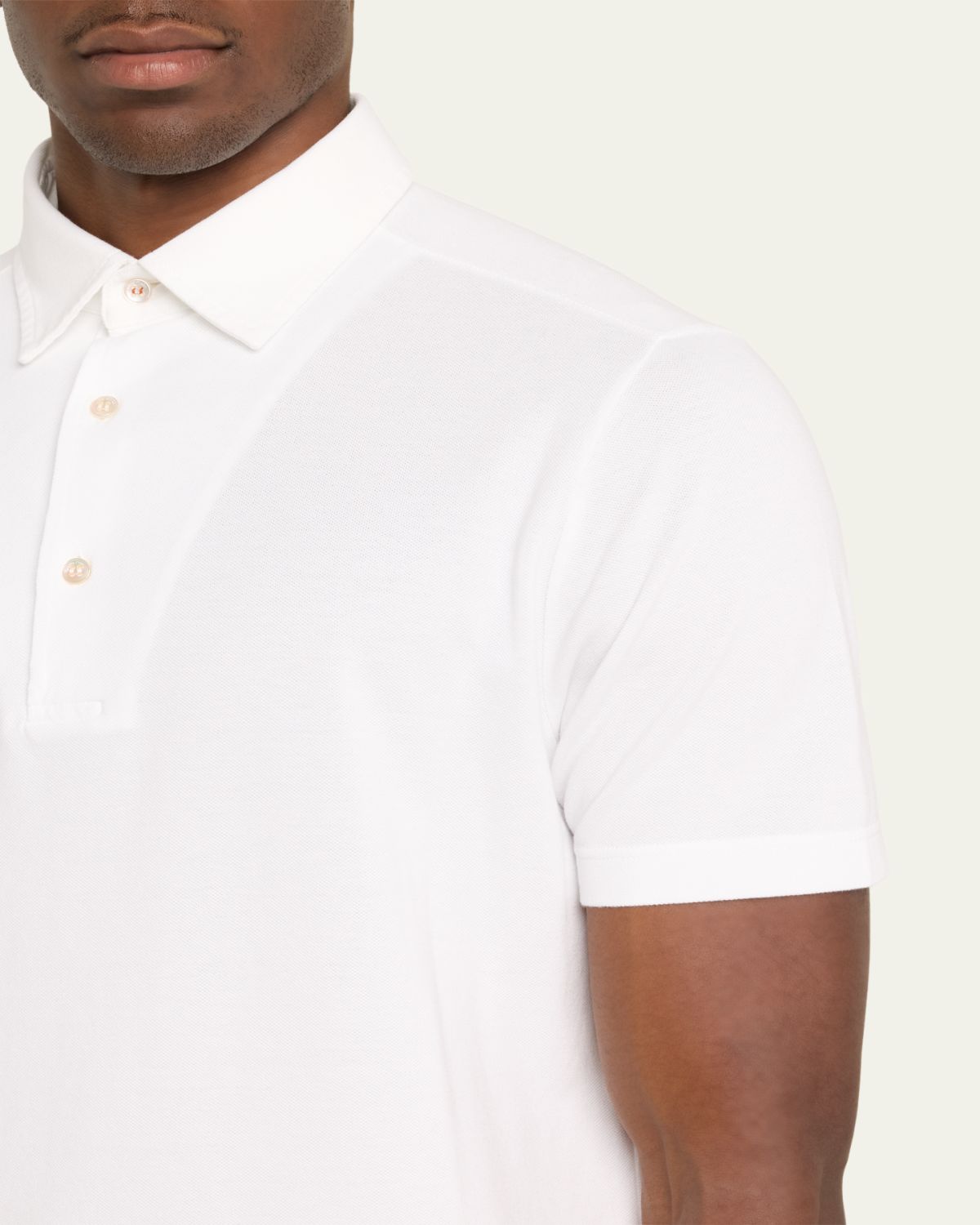 Loro Piana Men's Cotton Pique Polo Shirt | Thumbnail 5 Loro Piana Men's Cotton Pique Polo Shirt | Thumbnail 5