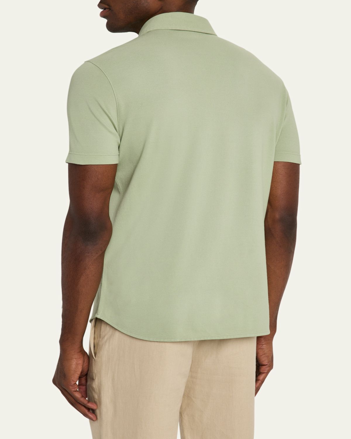 Loro Piana Men's Cotton Pique Polo Shirt | Thumbnail 7 Loro Piana Men's Cotton Pique Polo Shirt | Thumbnail 7