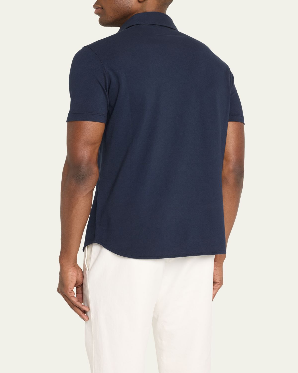 Loro Piana Men's Cotton Pique Polo Shirt | Thumbnail 7