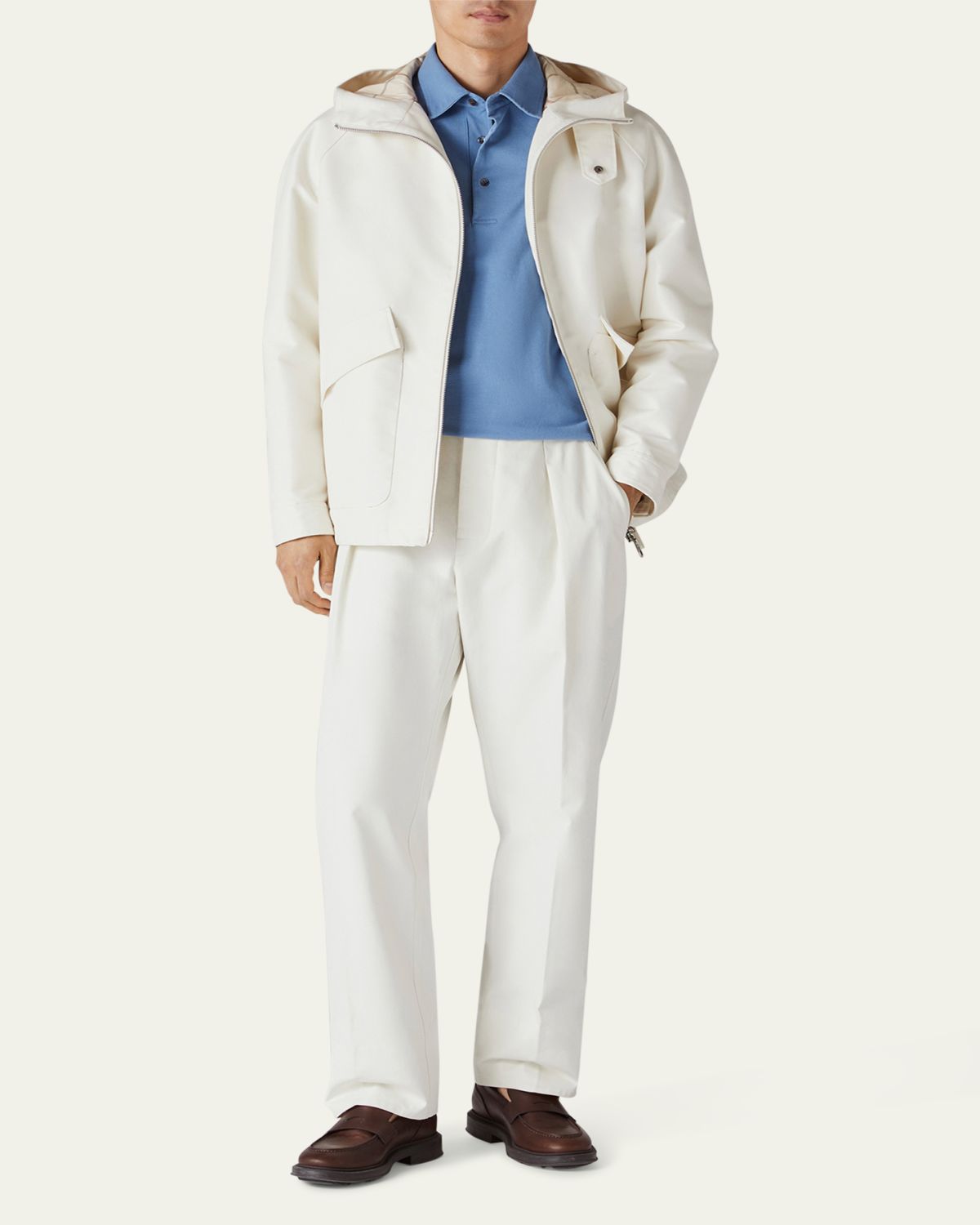 Loro Piana Men's Cotton Pique Polo Shirt | Thumbnail 14 Loro Piana Men's Cotton Pique Polo Shirt | Thumbnail 14