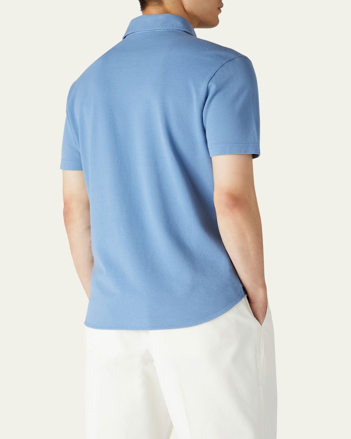 Loro Piana Men's Cotton Pique Polo Shirt | Thumbnail 15 Loro Piana Men's Cotton Pique Polo Shirt | Thumbnail 15