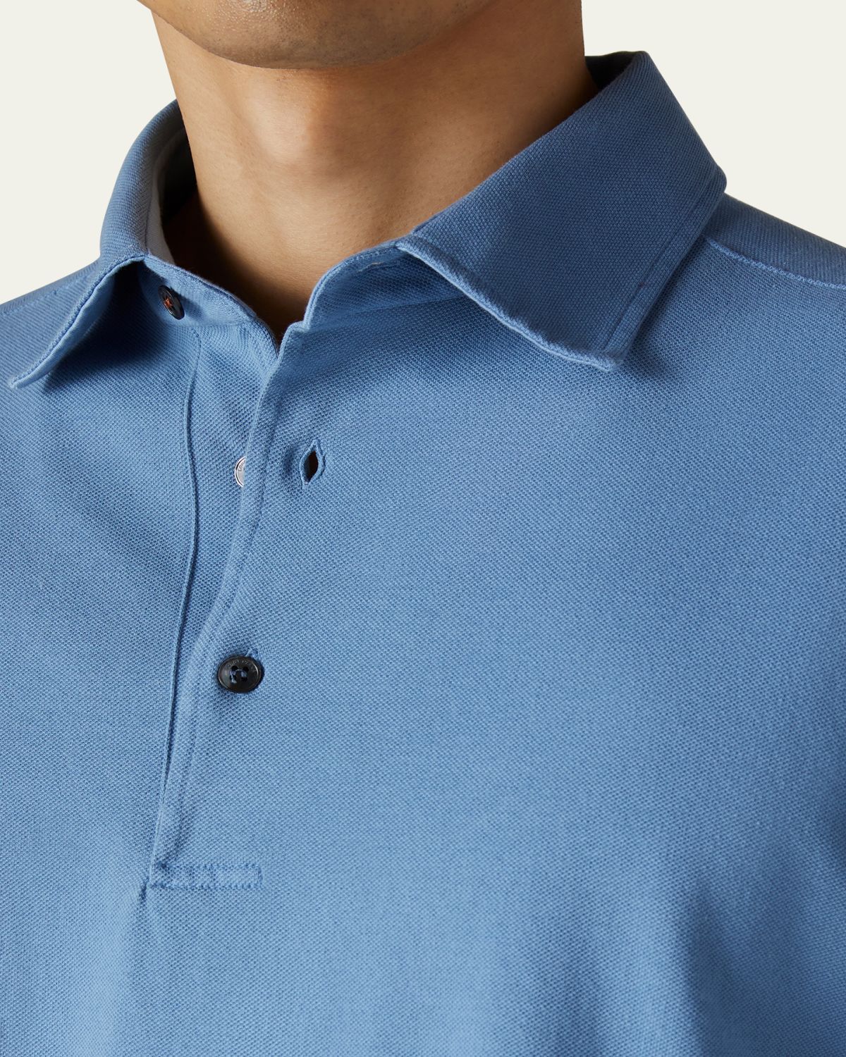 Loro Piana Men's Cotton Pique Polo Shirt | Thumbnail 17 Loro Piana Men's Cotton Pique Polo Shirt | Thumbnail 17