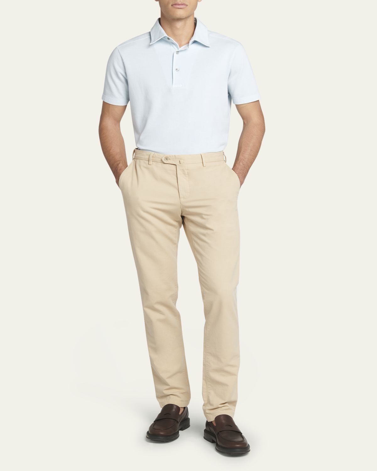 Loro Piana Men's Cotton Pique Polo Shirt | Thumbnail 26 Loro Piana Men's Cotton Pique Polo Shirt | Thumbnail 26