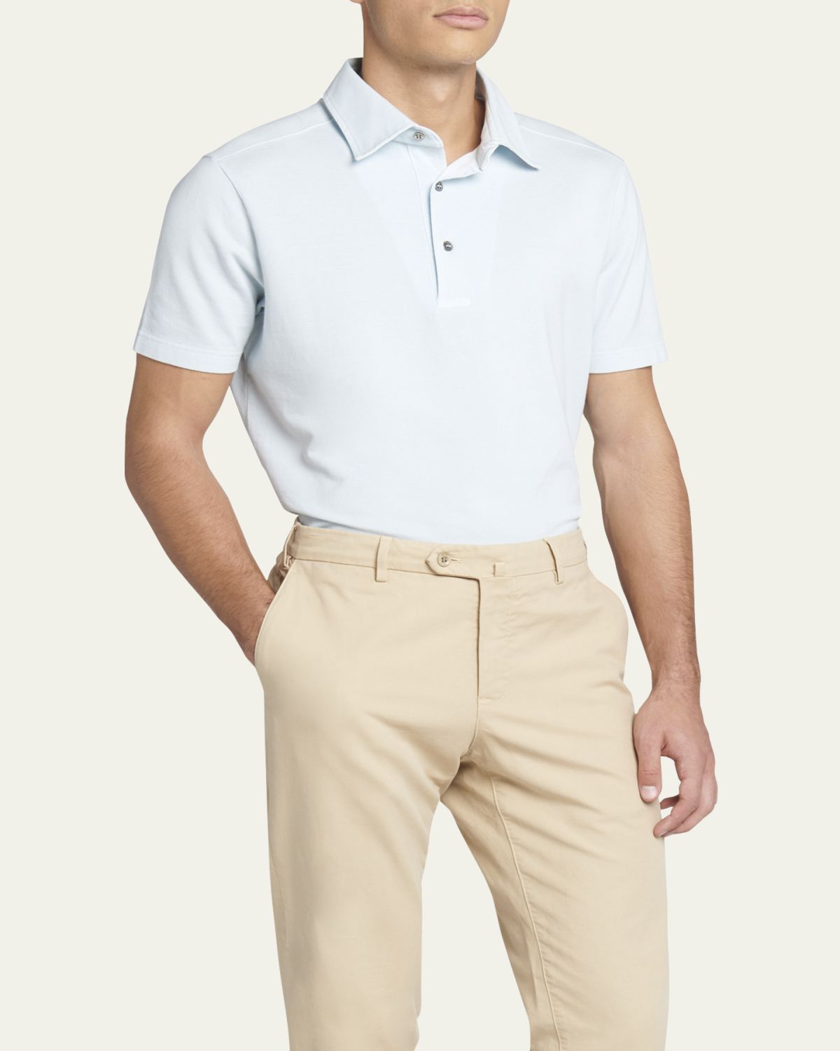 Loro Piana Men's Cotton Pique Polo Shirt | Thumbnail 28 Loro Piana Men's Cotton Pique Polo Shirt | Thumbnail 28