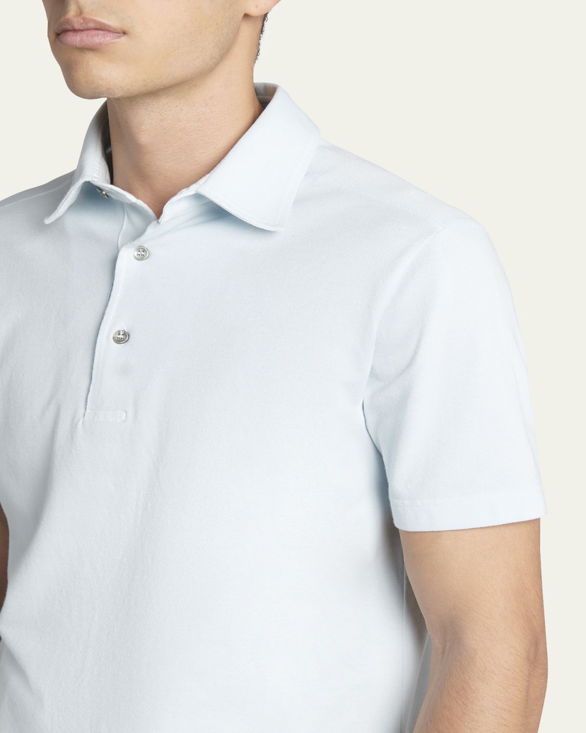 Loro Piana Men's Cotton Pique Polo Shirt | Thumbnail 29 Loro Piana Men's Cotton Pique Polo Shirt | Thumbnail 29