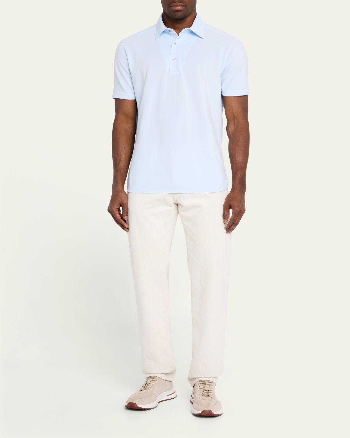 Loro Piana Men's Cotton Pique Polo Shirt | Thumbnail 18 Loro Piana Men's Cotton Pique Polo Shirt | Thumbnail 18