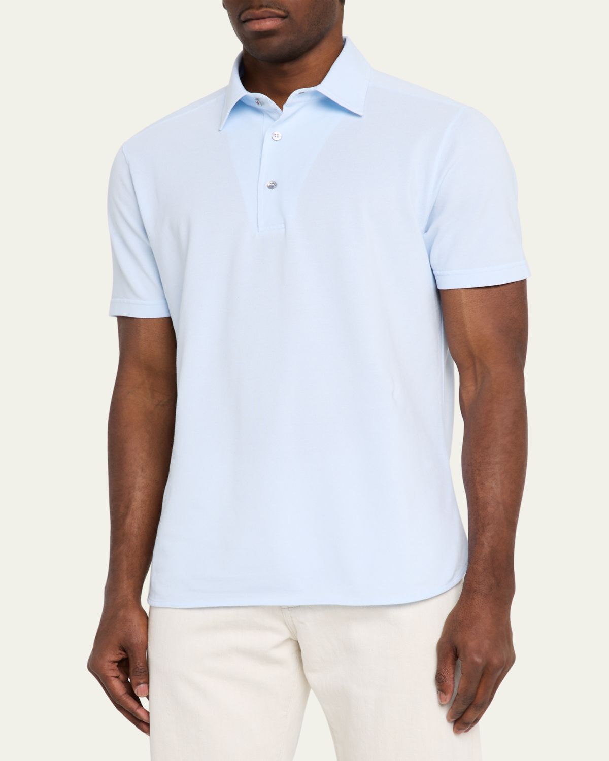 Loro Piana Men's Cotton Pique Polo Shirt | Thumbnail 20 Loro Piana Men's Cotton Pique Polo Shirt | Thumbnail 20