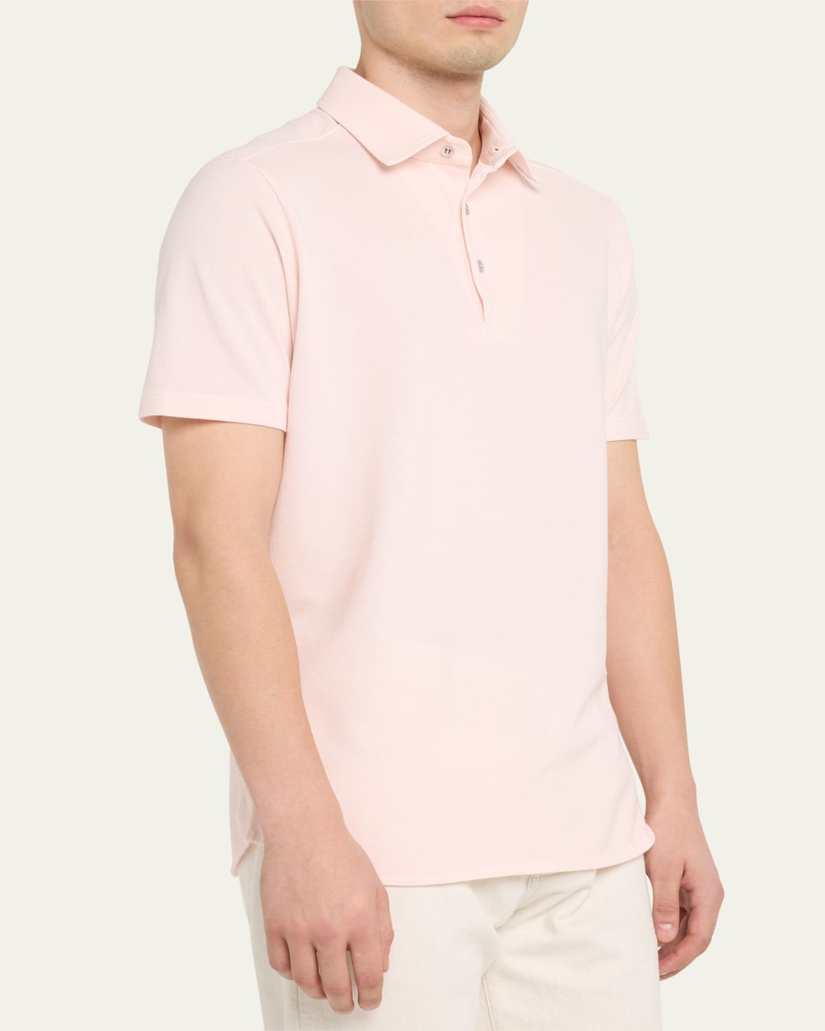 Loro Piana Men's Cotton Pique Polo Shirt | Thumbnail 24 Loro Piana Men's Cotton Pique Polo Shirt | Thumbnail 24