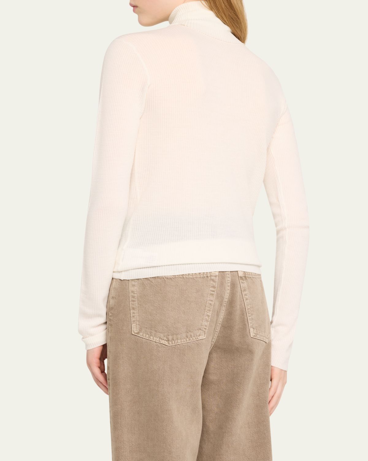Loro Piana Taupo Ribbed Wool Turtleneck | Thumbnail 3