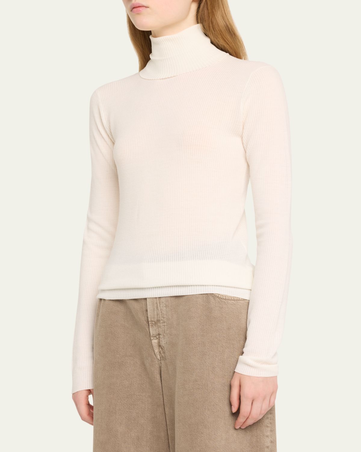 Loro Piana Taupo Ribbed Wool Turtleneck | Thumbnail 4