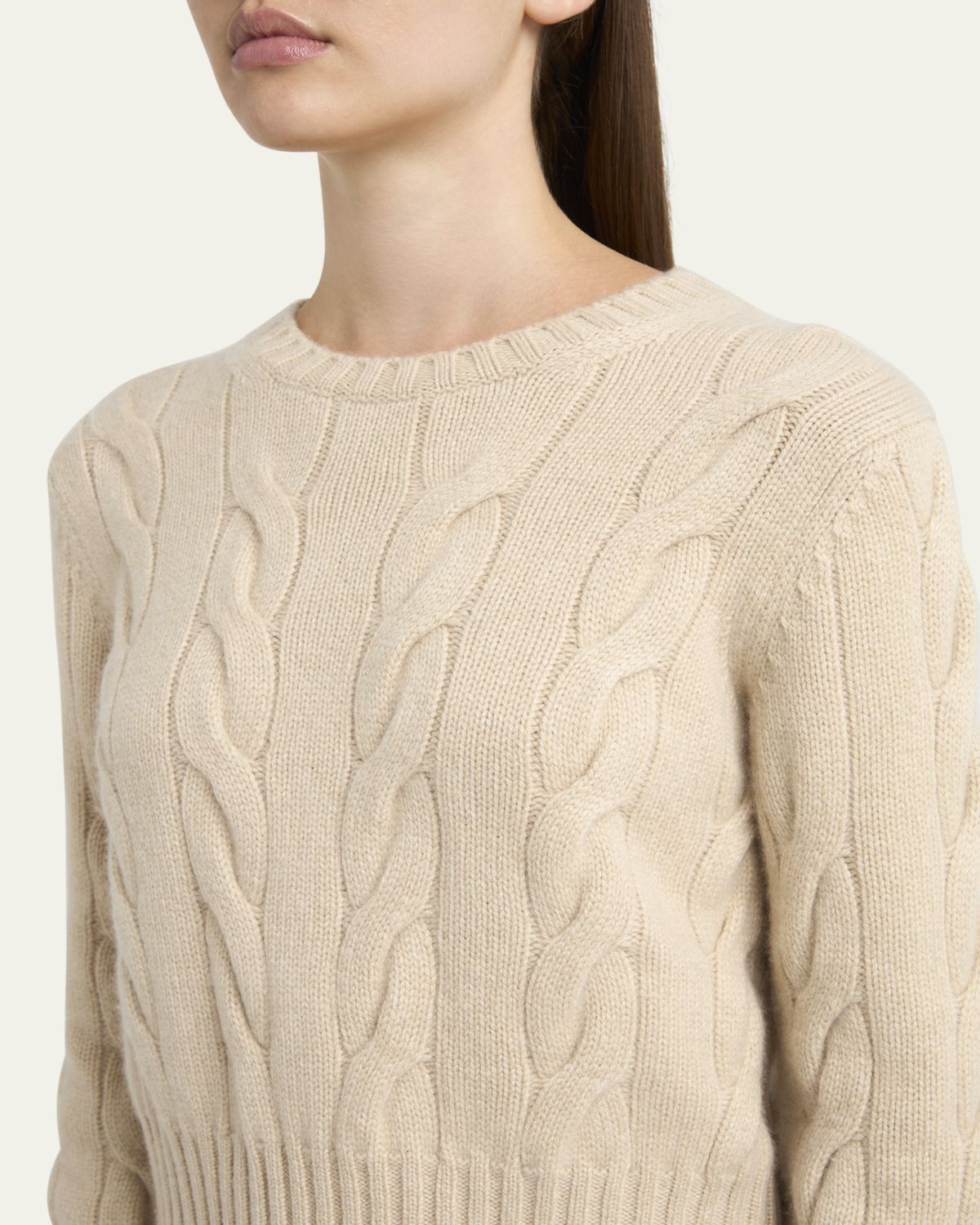 Loro Piana Napier Cashmere Cable-Knit Sweater | Thumbnail 5
