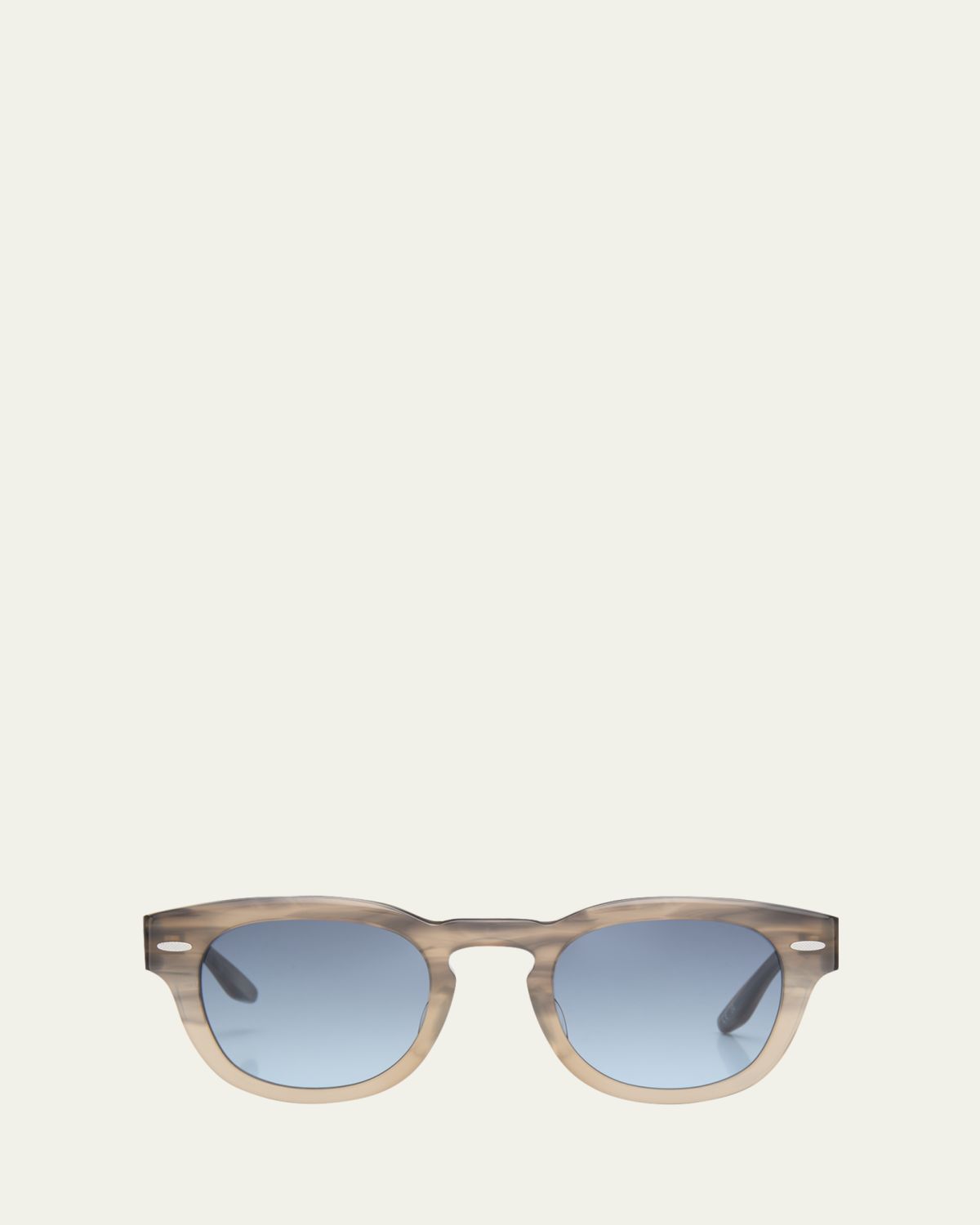 Barton Perreira Men's Demarco Keyhole-Bridge Acetate Rectangle Sunglasses