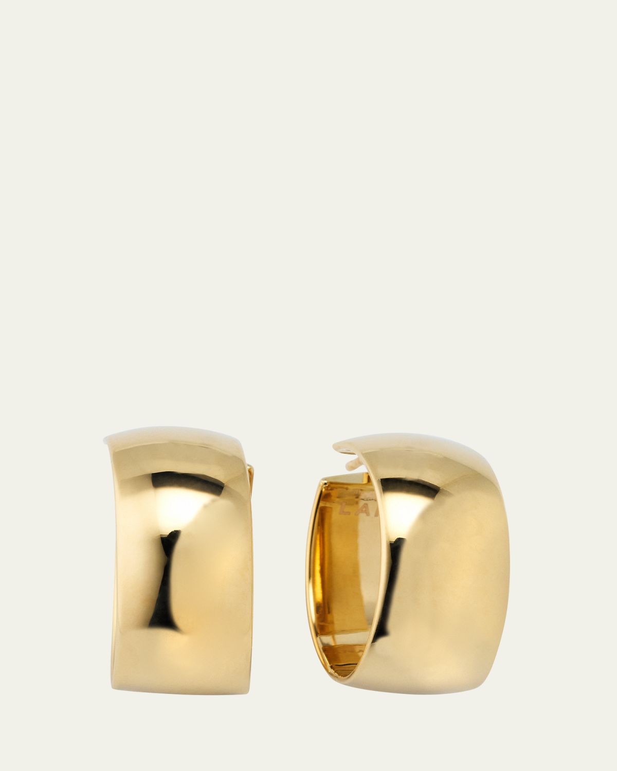 Lana 14K Gold 25mm Curved Bold Hollow Hoops | Thumbnail 5 Lana 14K Gold 25mm Curved Bold Hollow Hoops | Thumbnail 5