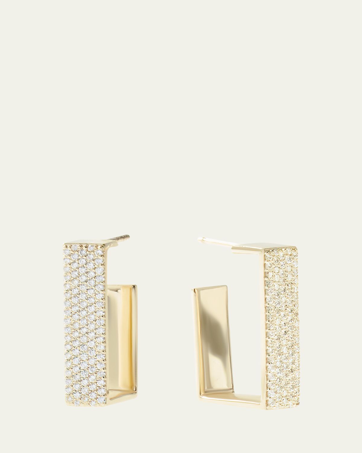 Lana 14K Gold Flawless Vanity Diamond Geometric Hoop Earrings